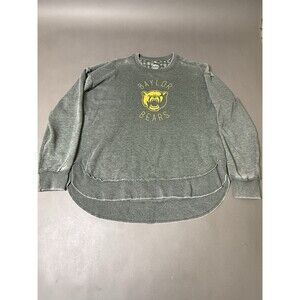 Pressbox Baylor Bears Oversized Graphic Sweatshirt Women's XXL Green Distressed